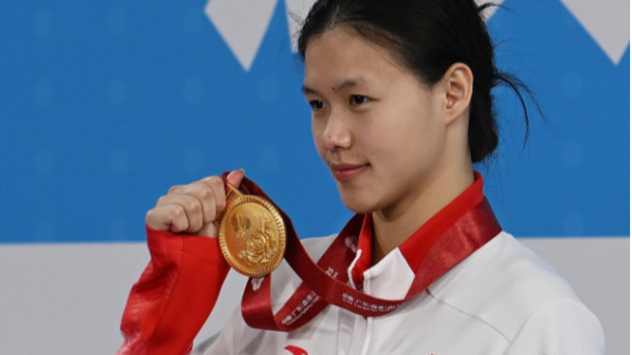 跳水女子3米板，林珊夺金加冕三冠王