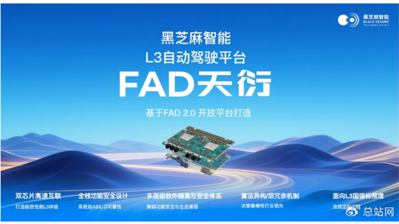 黑芝麻智能发布FAD天衍L3级自动驾驶平台