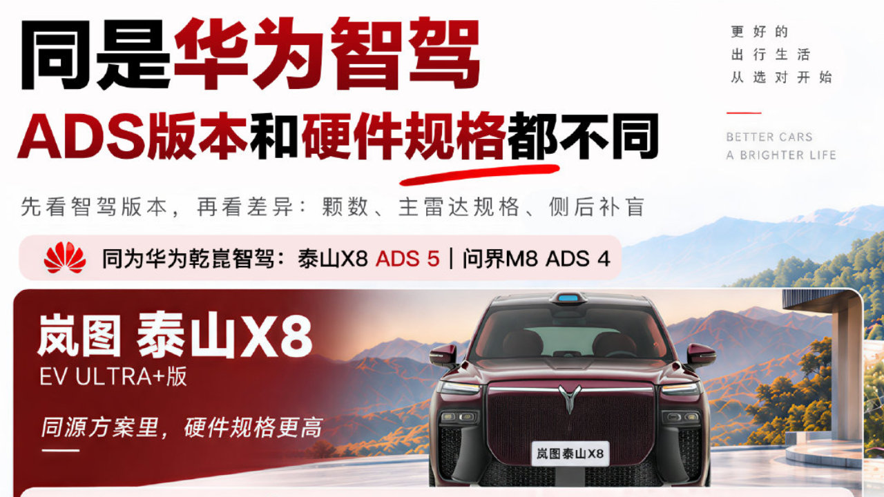 城区智驾SUV：五车领航能力对照