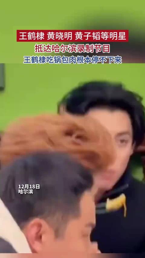 王鹤棣 黄晓明 黄子韬等明星抵达哈尔滨录制节目 王鹤棣吃锅包肉根本停不下来