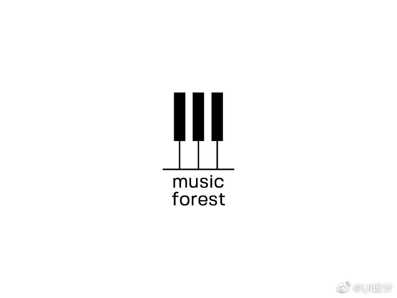 钢琴元素logo设计