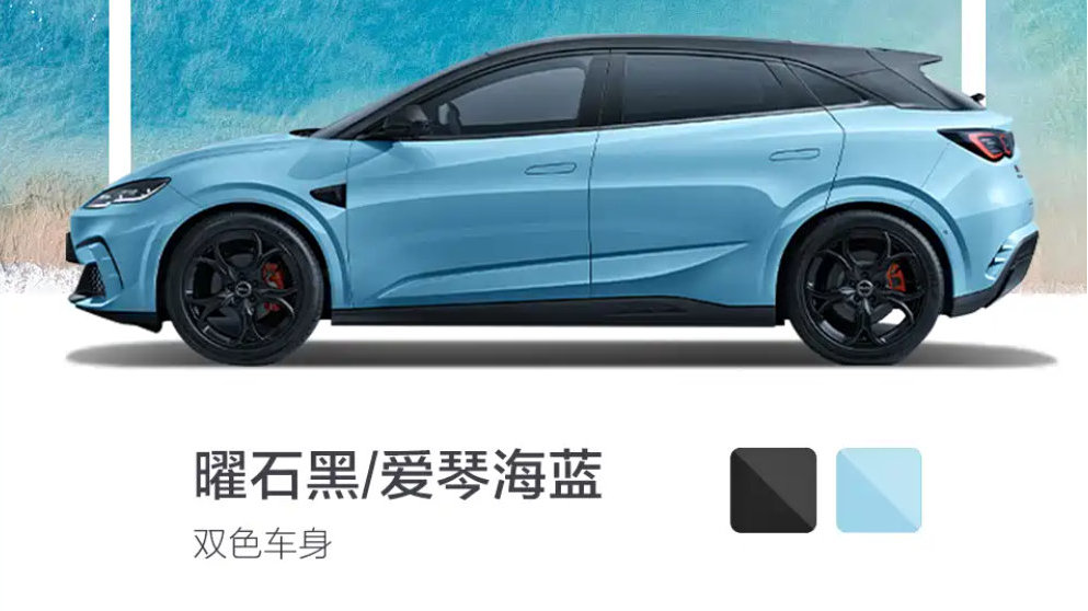 海豹06GT双色车身官图发布 选装价格3000元