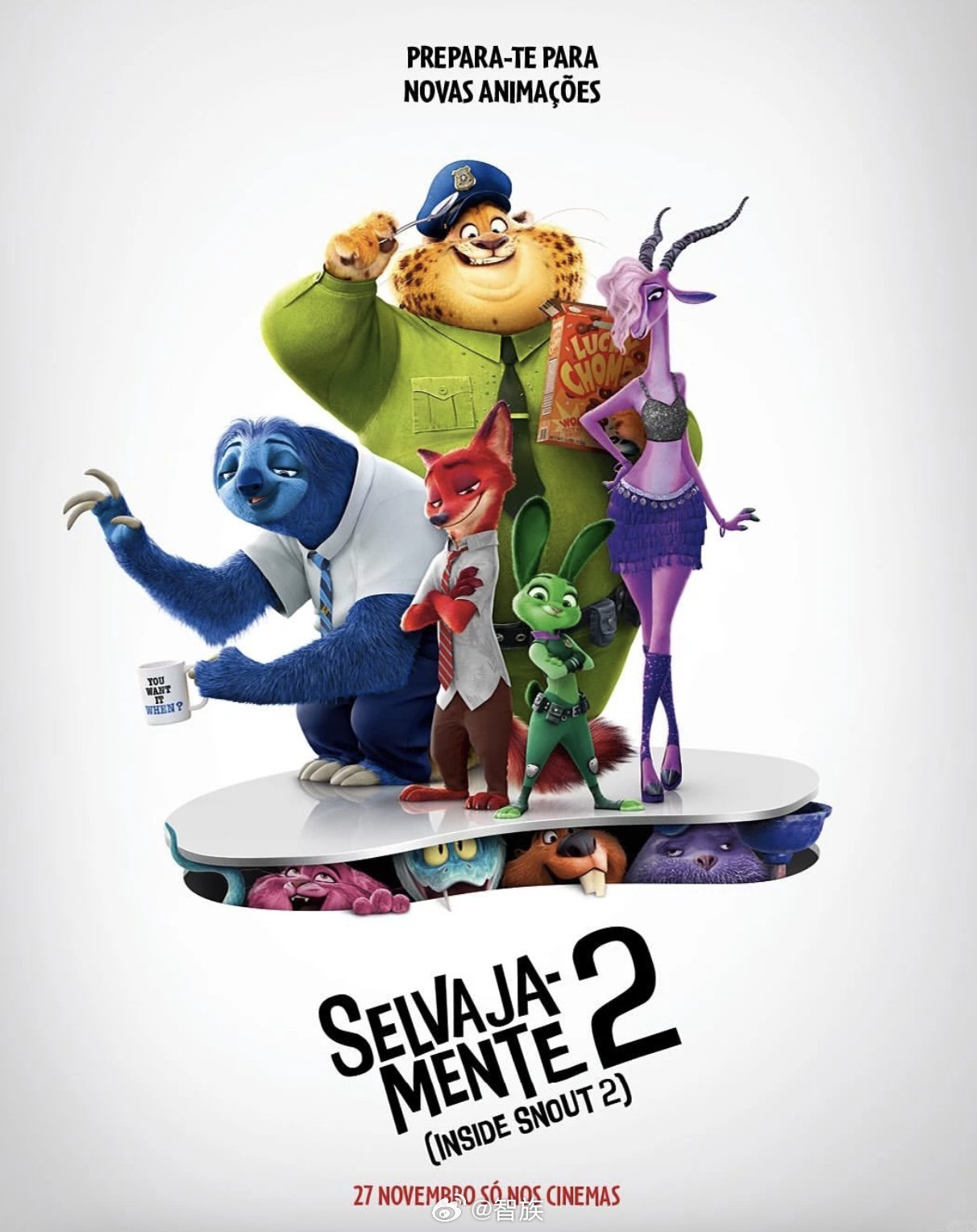 《疯狂动物城2》发布恶搞海报，含《死侍大战金刚狼》等