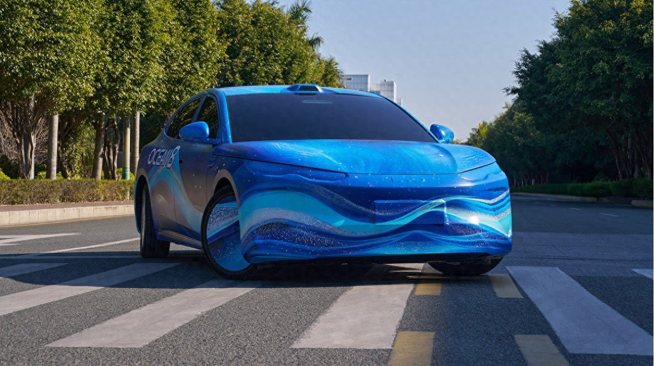 比亚迪全新中大型轿车，海豹08谍照曝光，带后轮转向，一季度亮相