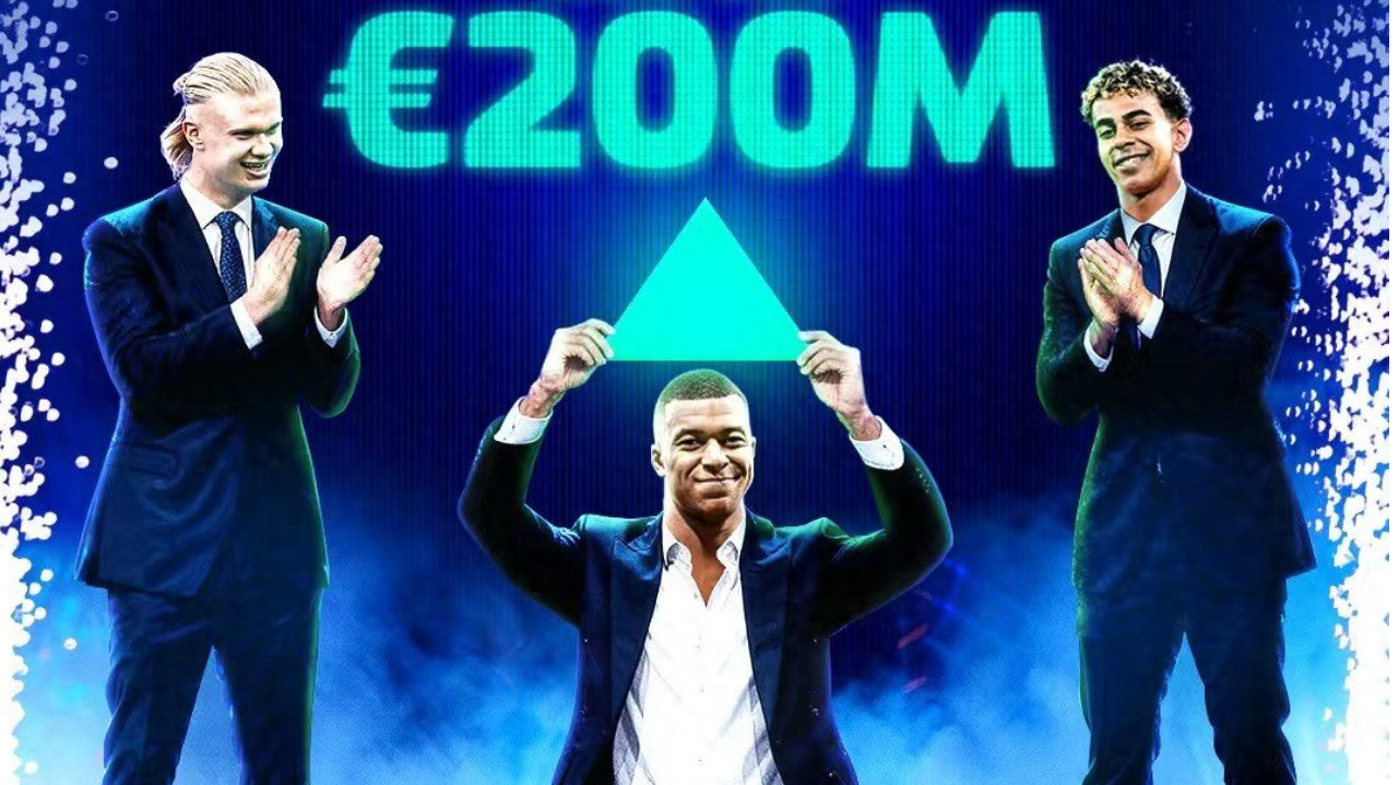 西甲身价更新：姆巴佩重回2亿欧 贝林暴跌2000万欧 居莱尔排第8