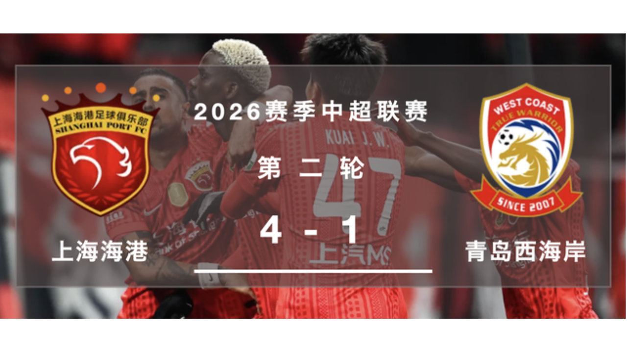 武磊替补8分钟双响！海港主场大胜西海岸，收获新赛季中超首胜！