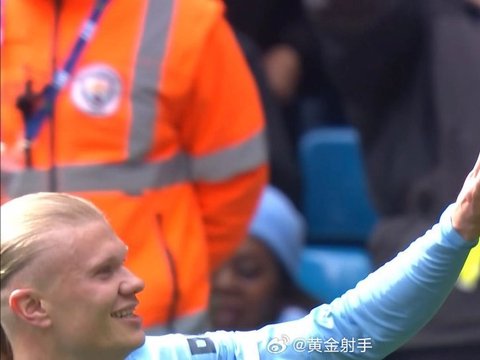 哈兰德戴帽助曼城4-0大胜利物浦，瓜帅父女同步庆祝