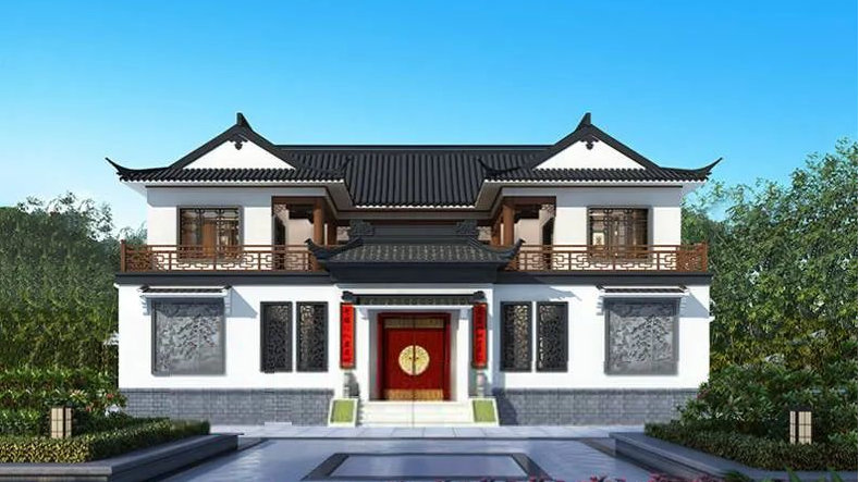 二层新中式双拼别墅,4款设计方案,兄弟和睦传承百年|双拼别墅|建筑|结构类型_新浪新闻