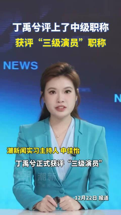 演员丁禹兮正式获评“三级演员”职称！