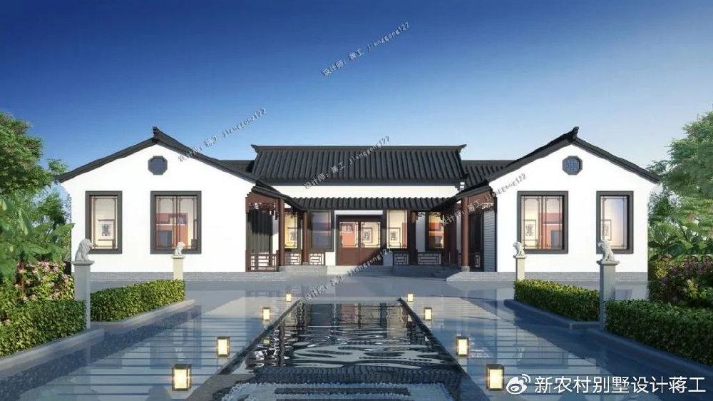 3款一层三合院别墅,有花园有院子,这样的生活太让人羡慕了|建筑|面积|客厅|日常|方正_新浪新闻