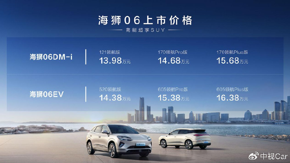 高能超享SUV，比亚迪海狮06北京区域上市 售价13.98万-16.38万
