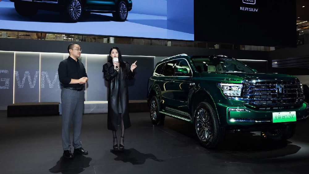 张雨绮亮相坦克展台，与全新坦克500Hi4-T/Z智享版一起熠熠生辉