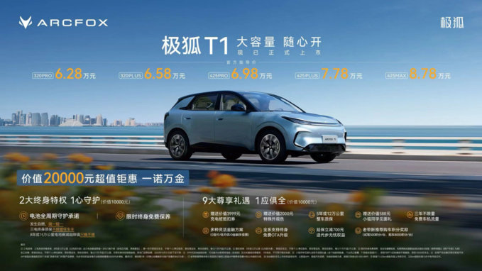 年轻人想和大张伟一起开极狐T1 仅需6.28万起  三电终身质保