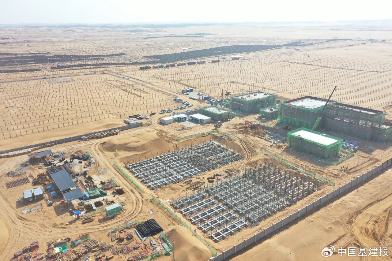 内蒙古库布齐鄂尔多斯中北部新能源基地先导工程顺利实现并网|鄂尔多斯|内蒙古|库布_新浪新闻