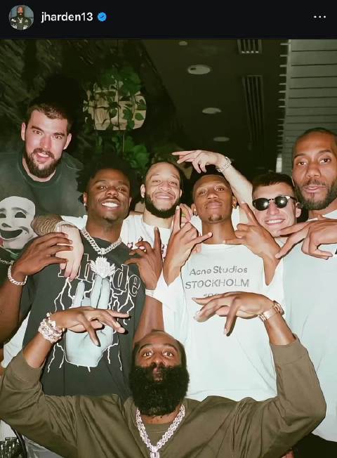 哈登在Instagram上