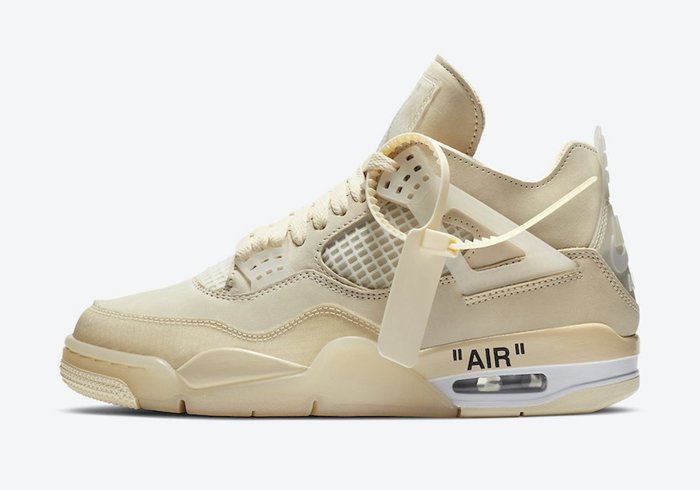 air jordan全系列图片,airjordan全系列图片 新款off-white x air jordan 4 "sail"官方图片发布