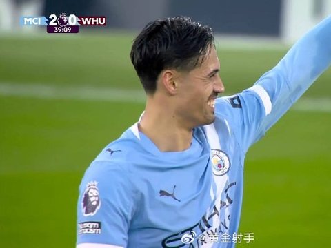 哈兰德助攻赖因德斯破门，曼城2-0领先西汉姆联