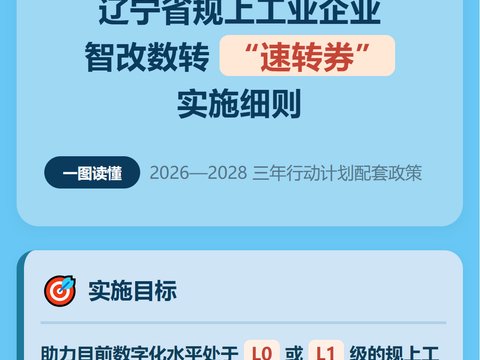 “速转券”来了！辽宁真金白银助力智改数转