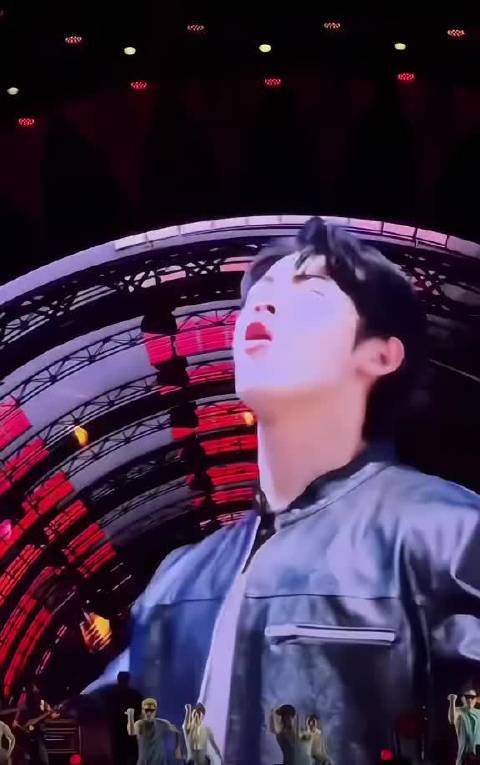 银优客串鸟叔演唱会 大屏上出现一张惊为天人的帅脸 激情演唱江南style