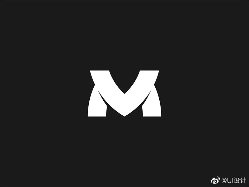 字母m元素logo设计