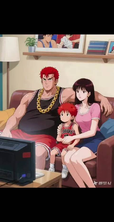 那个红头发的叔叔好像爸爸啊