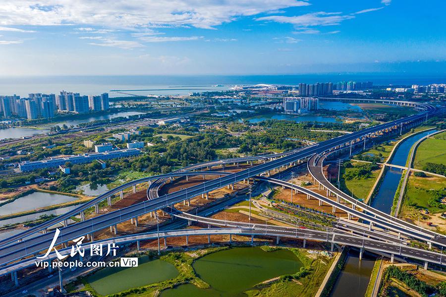 海南:G15沈海高速公路海口段项目建设如火如荼|鸟瞰|2022|海口|海南|10_新浪新闻