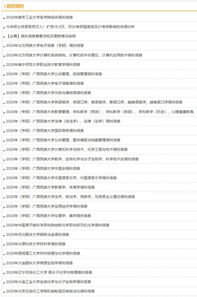 国家线公布时间!又有一波院校发布考研调剂信息,包含多个专业!