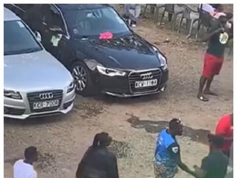 非洲一群奥迪车主聚会，普遍座驾A4L，旅行车偏少，少有新款车型