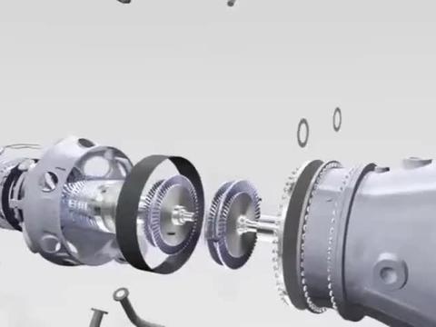 三维动画展示燃气轮机内部结构，这么复杂的机械，怎么发明出来的