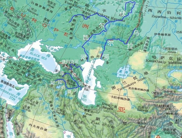 哪些河流注入里海?