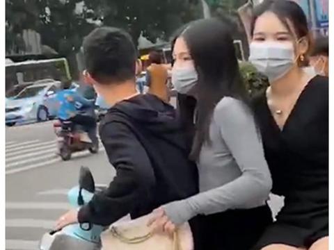 实拍三阳GR摩托车，车价一万，排量150CC，车不及车上的人养眼