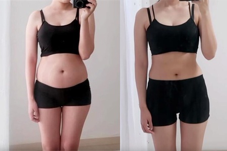 体重114斤的女生减肥,吃了1个月土豆、红薯和水果,看身材变化