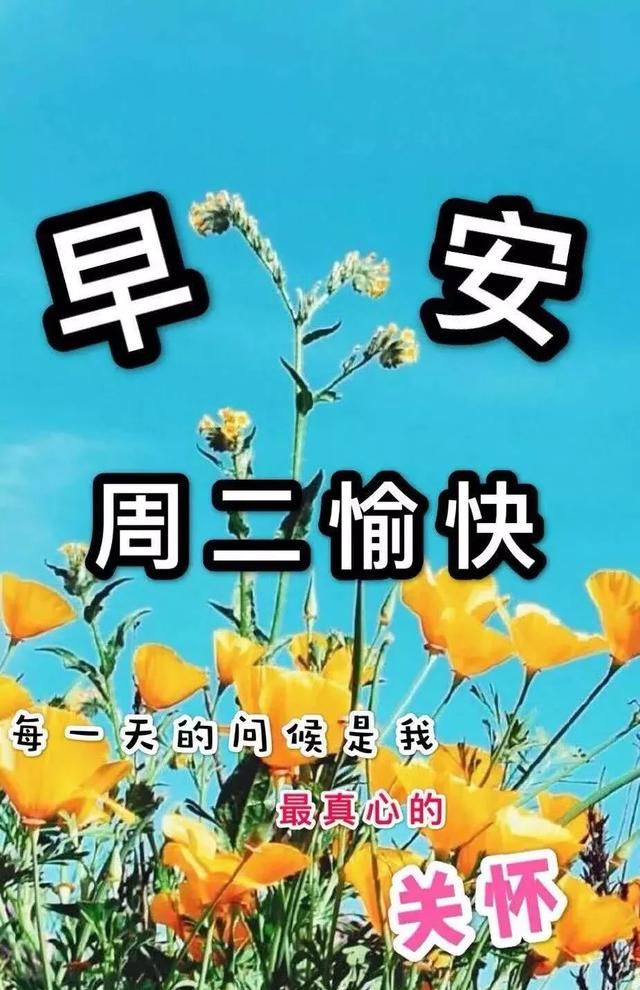 周二祝福图片 早上好问候句子