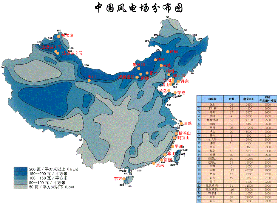 读中国风能资源分布图，探寻我国风能资源的分布规律及其成因