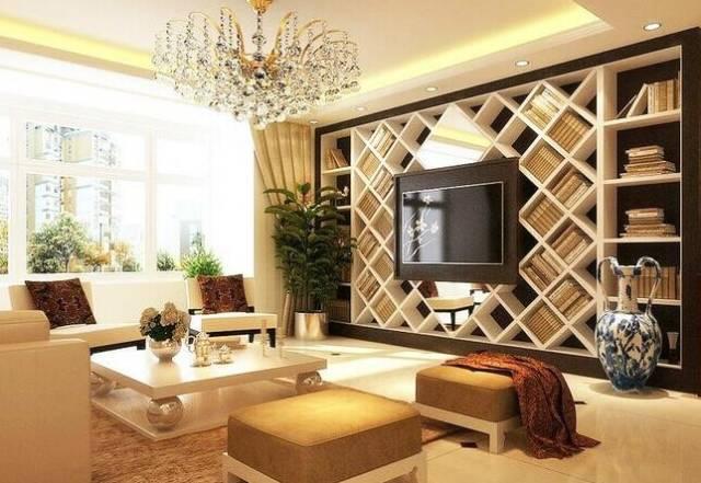 电视背景墙这样装，简直太美腻了！客厅立马高大上