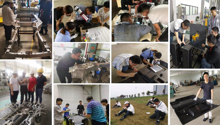长安汽车第一个碳纤维-铝合金混合结构车身试制下线