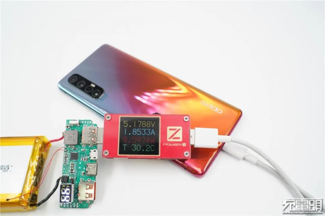 opporeno3pro充电,华为nova7pro充电器 usb-a口给oppo reno3 pro充电,测得充电电压5.18v,电流1.