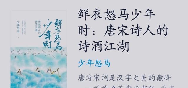 《鲜衣怒马少年时》