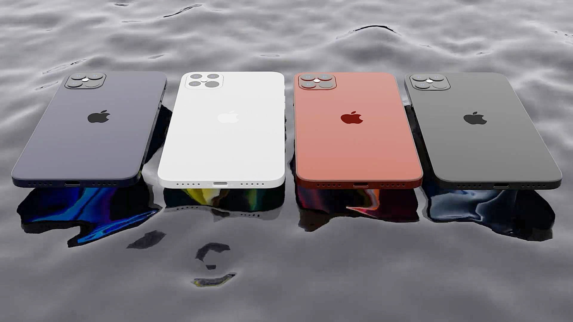 iphone12概念图壁纸,苹果12promax原生壁纸 iphone12概念图:窄刘海配下指纹解锁,机身款色成最大短板