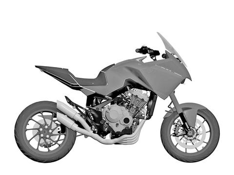 本田CB650X初具端倪 四缸ADV专利设计还有待完善