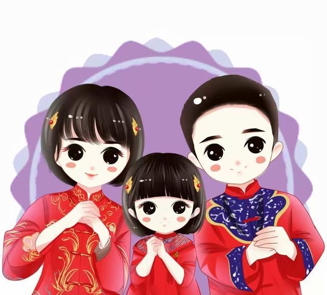 一家三口图片设计,温馨的全家福头像,别再错过了!