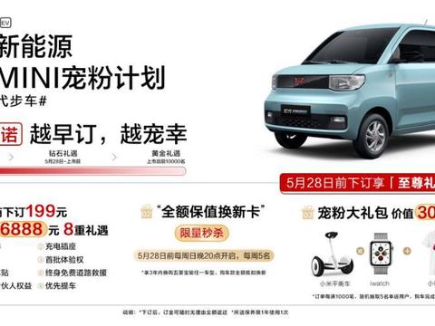 越早订，越宠幸！宏光MINI电动车今日开始预订