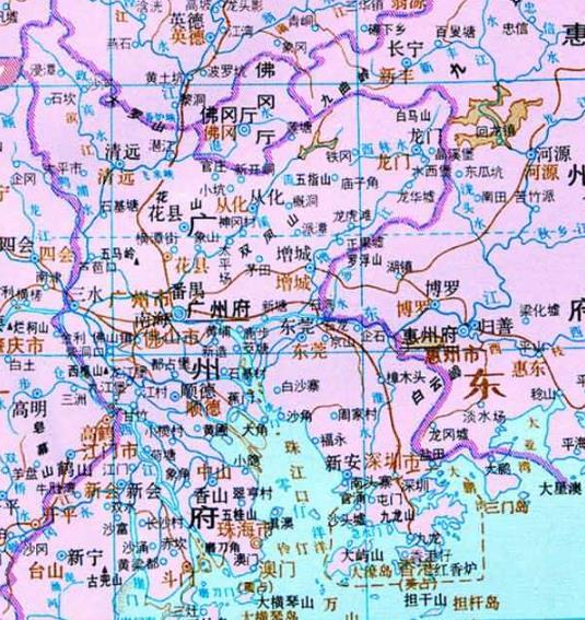 清朝时期广州府行政区划深圳也属于广州府大广州府雄踞华南