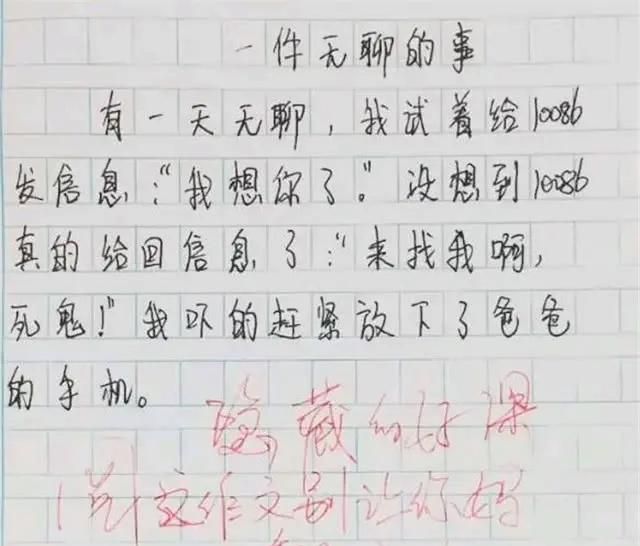 小学生的"奇葩"作文,老师拍手叫好,网友:这就是段子!