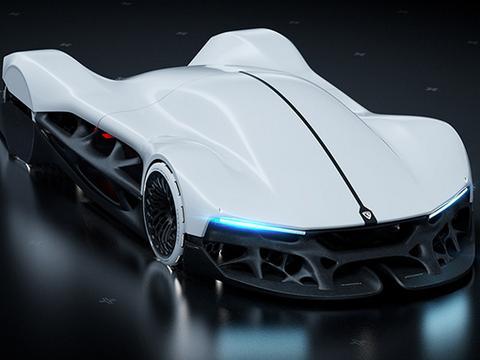 2080年的概念车长啥样？百公里加速2.6秒，通过呼吸空气提供动力