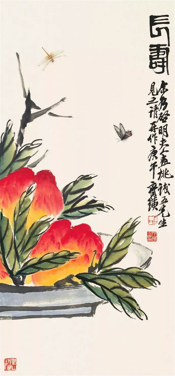冷军画了4只桃子卖79万,齐白石画了4只寿桃像石榴,为何卖3450万