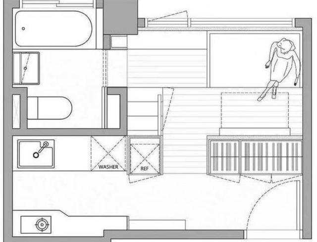 台湾17㎡迷你房,打造成loft小公寓,充满贵族的气息,不再嫌弃小