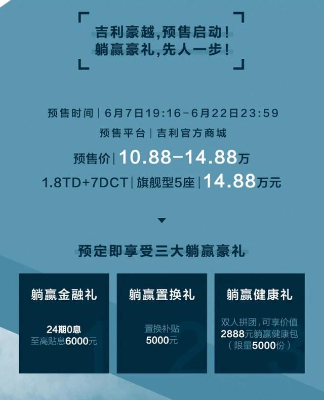 价格太狠!吉利豪越10.88万起预售,比长安传祺都便宜?