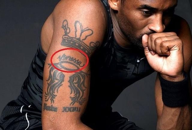 nba已故传奇巨星科比手臂上的纹身图案,代表了对家庭的热爱!