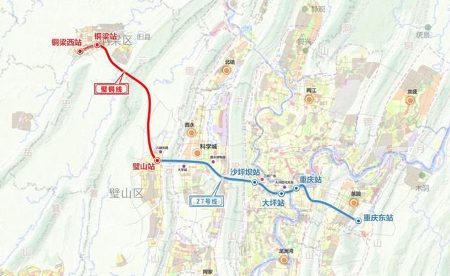重庆轨道交通27号线年内将启动建设,全长50公里,共设14个站点